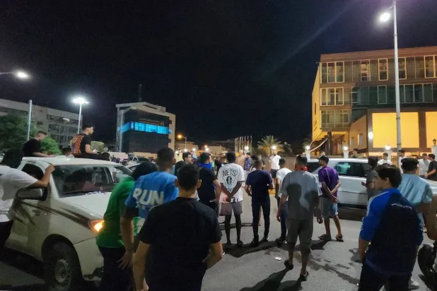 Tripoli residents protest against Najla Mangoush’s meeting with Eli Cohen in Rome (AFP)