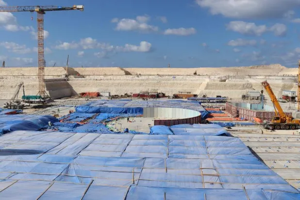 صورة من محطة الطاقة النووية في منطقة الضبعة (هيئة المحطات النووية لتوليد الكهرباء المصرية)