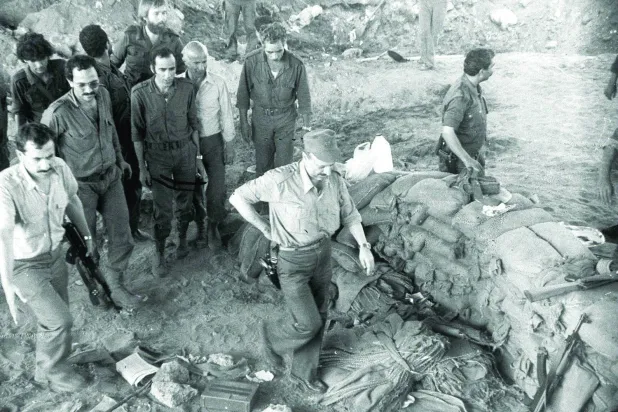 Arafat is seen at the frontline in Beirut’s southern suburbs. (Getty Images) 
