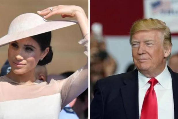 الرئيس الأميركي السابق دونالد ترمب وميغان ماركل (رويترز)