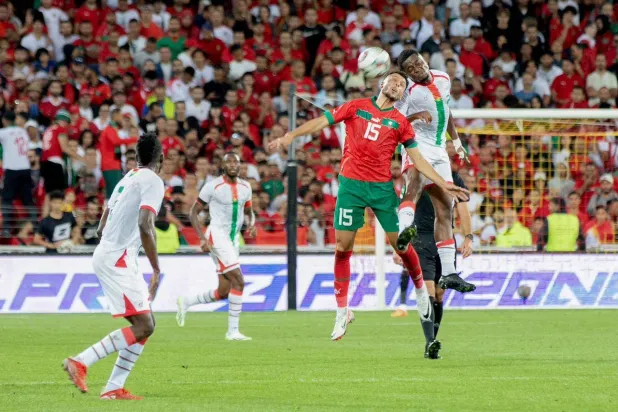 جانب من المباراة الودية التي جمعت المغرب وبوركينا فاسو (إ.ف.ب)