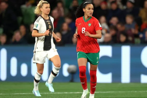 سلمى أماني خلال مشاركتها في مونديال السيدات (الشرق الأوسط) 