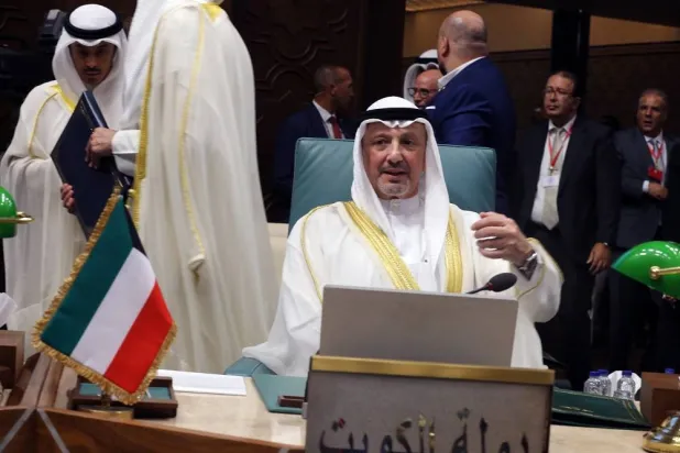 Kuwaiti Minister of Foreign Affairs Sheikh Salem Abdullah Al-Jaber Al-Sabah, attends the 160th ordinary session of the Arab League Council at the Arab League headquarters in Cairo, Egypt, 06 September 2023 (EPA) 