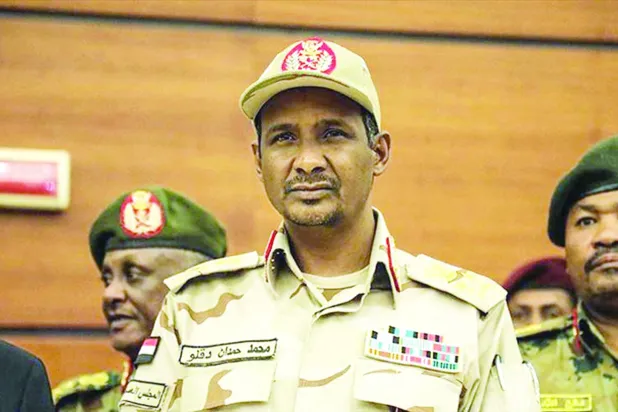 "ریپڈ سپورٹ فورسز" کے کمانڈر محمد حمدان دقلو "حمیدتی" (اے پی)
