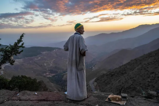 منطقة جبال الأطلس بعد تعرّضها للزلزال المدمر (أ.ف.ب)