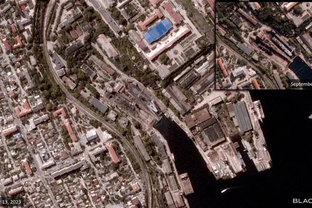 صورة بالأقمار الاصطناعية لشبه جزيرة القرم (رويترز)