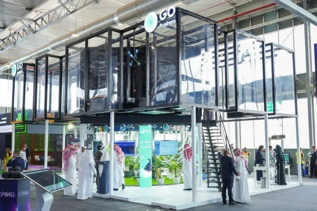 Etihad Atheeb Telecommunications Co., trading as “GO,” participated in the annual LEAP technology exhibition in the Saudi capital, Riyadh. (Asharq Al-Awsat) 