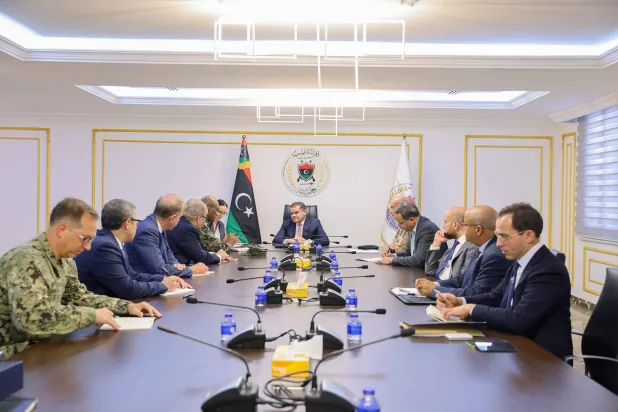 الدبيبة مع الوفد الأميركي بطرابلس (حكومة الوحدة)