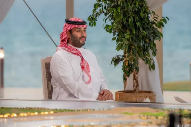 شہزادہ محمد بن سلمان انٹرویو کے دوران