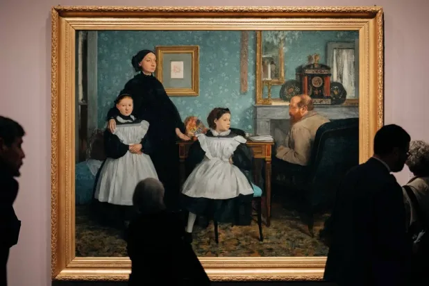 إدغار ديغا، «صورة عائلية (عائلة بيليلي)» من بداية مسيرة ديغا المهنية (نيويورك تايمز)