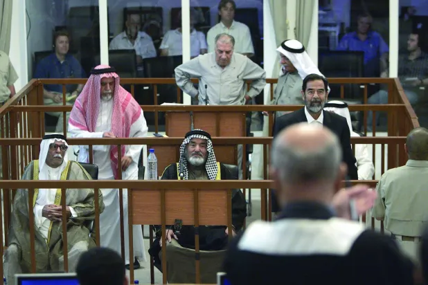 The trial of Saddam and the senior officers of his regime (Getty)

