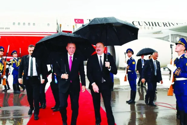 Cumhurbaşkanı Recep Tayyip Erdoğan, Azerbaycanlı mevkidaşı İlham Aliyev Nahçıvan’da (AFP)