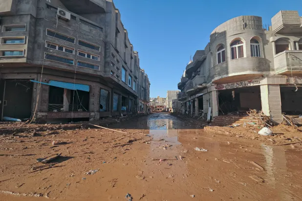 جانب من فيضان درنة (المنظمة الدولية للهجرة)