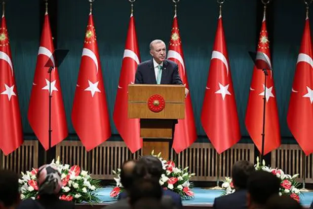 الرئيس التركي رجب طيب إردوغان في تصريحات عقب اجتماع الحكومة الثلاثاء الماضي (الرئاسة التركية)