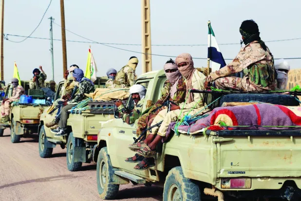 
قافلة لقوات أزوادية في كيدال بشمال مالي عام 2016 (أ.ف.ب)