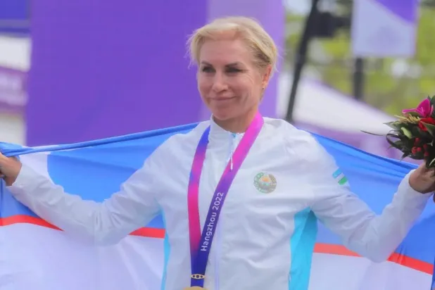 أولغا زابلينسكايا توجت بذهبية سباق الدراجات ضد الساعة (إكس)