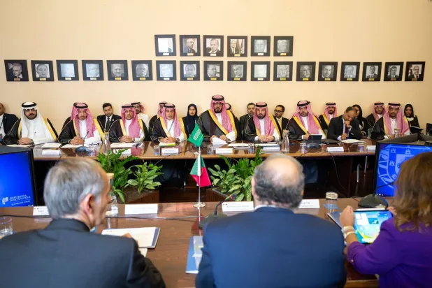 سعودی پرتگالی کمیٹی کے اجلاس کے چھٹے راؤنڈ کا منظر (الشرق الاوسط)