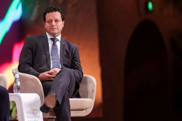 بروفسور سامر حاج يحيى متحدثاً في المؤتمر السنوي لمبادرة الاستثمار المستقبلي (FII) في العاصمة السعودية الرياض 27 أكتوبر 2022 (أ.ف.ب)