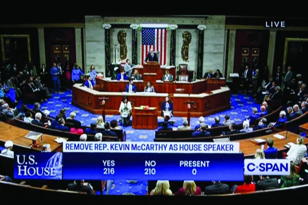 Temsilciler Meclisi McCarthy'nin görevden alınmasına yönelik oylama (Reuters)