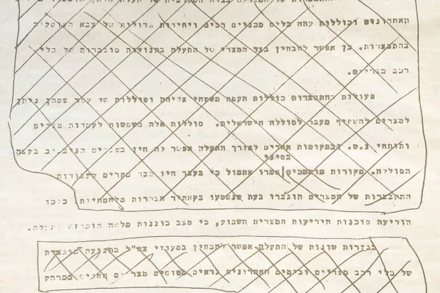 The Israeli military censor’s finalization of the news received by the Maariv newspaper (Maariv archive)