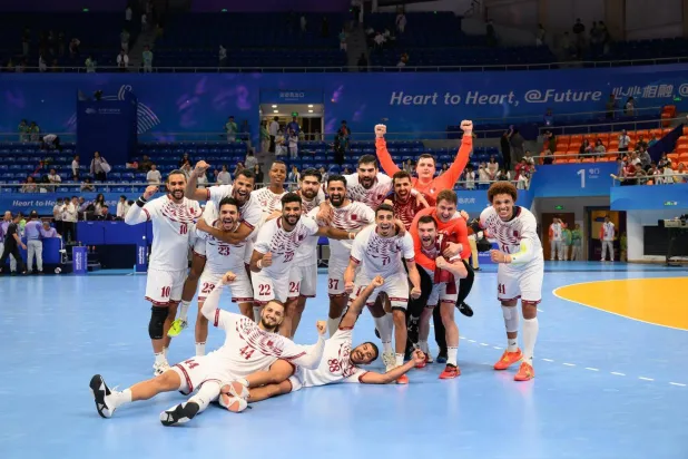المنتخب القطري احتفظ بذهبية مسابقة كرة اليد في دورة الألعاب الآسيوية (منصة إكس)