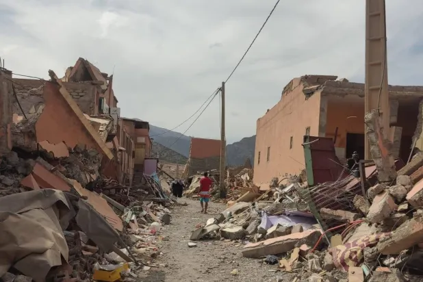 منازل مدمرة في «تلات نيعقوب» (الشرق الأوسط)