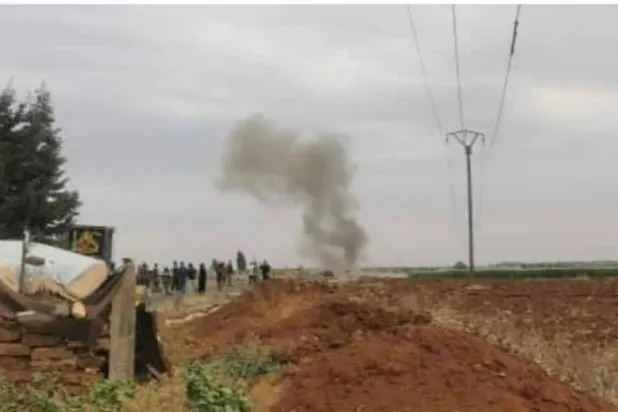 صورة متداولة في درعا للموقع الذي تعرض فيه عضوا «اللجنة المركزية» لمحاولة اغتيال