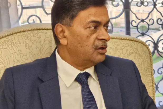 راج كومار سينغ وزير الكهرباء والطاقة الجديدة والمتجددة الهندي (تصوير: عبد العزيز العريفي)