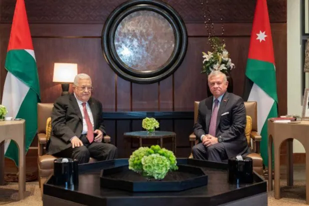 Ürdün Kralı 2. Abdullah ve Filistin Devlet Başkanı Abbas bir araya geldi