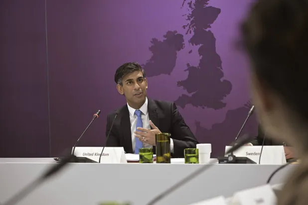رئيس الوزراء البريطاني ريشي سوناك (أ.ب)
