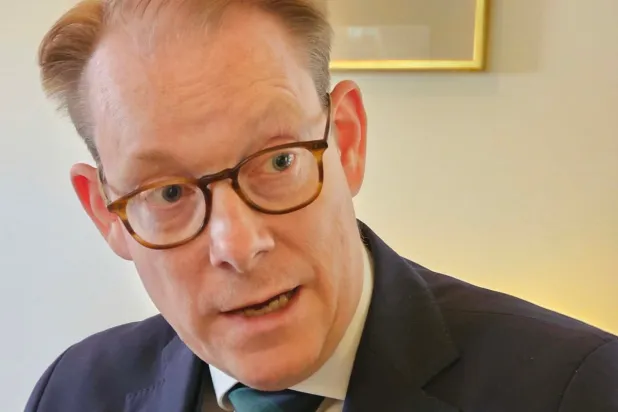 وزير الخارجية السويدي توبياس بيلستروم  (تصوير: عبد العزيز العريفي)