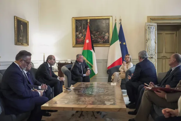 الملك عبد الله الثاني يلتقي رئيسة الوزراء الإيطالية جورجيا ميلوني (الديوان الملكي الأردني) 