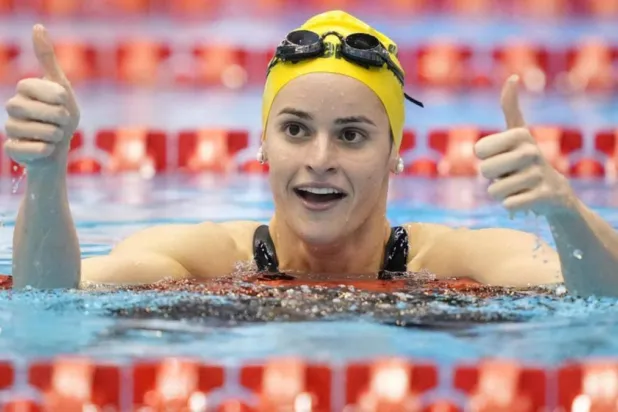 مكيون تفوقت بفارق 0.12 ثانية على رقمها السابق (أ.ب)