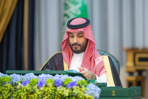 ولي العهد السعودي الأمير محمد بن سلمان مترئساً جلسة مجلس الوزراء (واس)