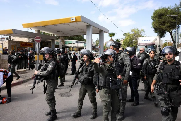 القدس میں اسرائیلی سیکیورٹی فورس (رائٹرز)