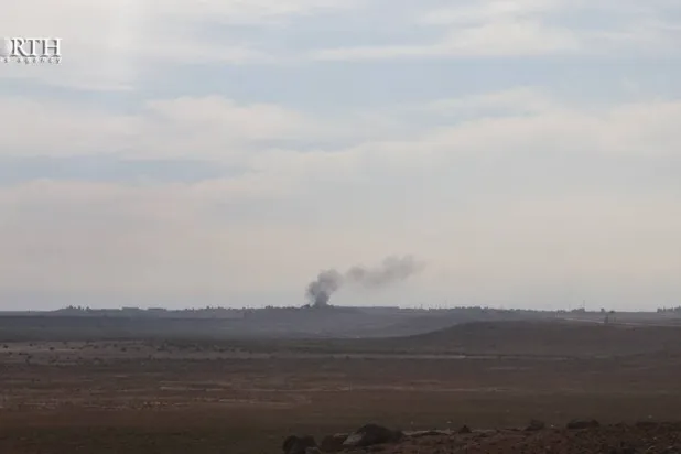 دخان يتصاعد بعد غارة تركية مزعومة على الحسكة بسوريا في أكتوبر الماضي (رويترز)