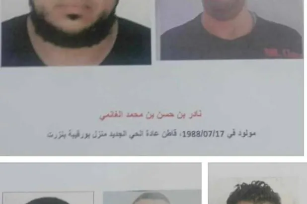 الداخلية التونسية نشرت صوراً حديثة وقديمة للخمسة