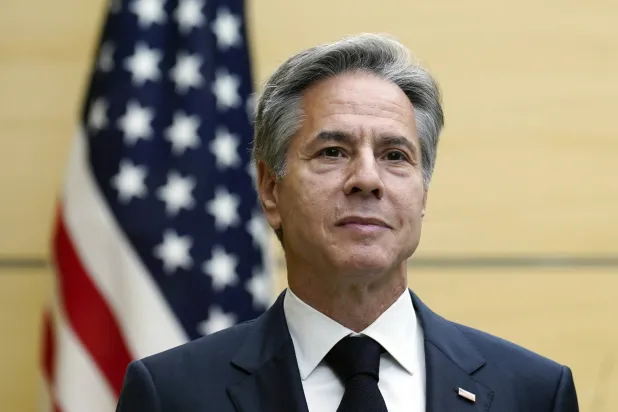 وزير الخارجية الأميركي أنتوني بلينكن في طوكيو (إ.ب.أ)