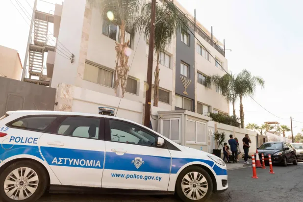 سيارة للشرطة القبرصية في نيقوسيا (أ.ف.ب)