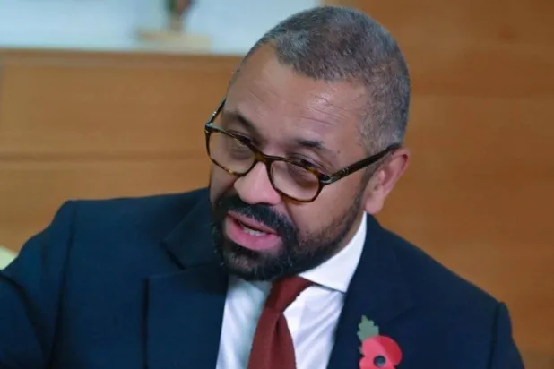 British Foreign Secretary James Cleverly speaks to Asharq Al-Awsat in Riyadh (Photo by: Bashir Saleh)