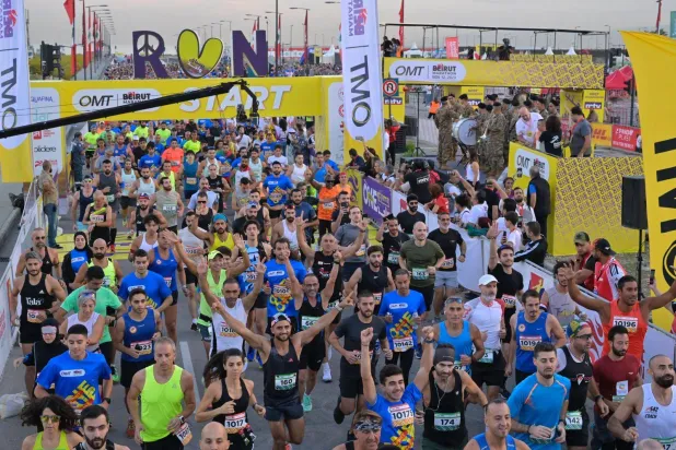 «ماراثون بيروت» شارك فيه 14399 عداءً وعداءة يمثلون 105 دول حول العالم (إكس)