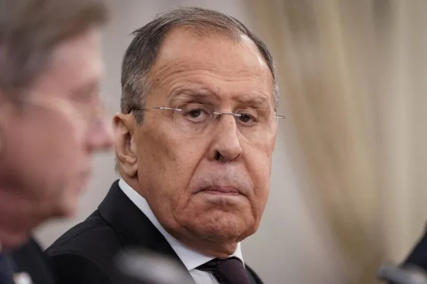 The Russian Foreign Minister during a meeting last week in the Kazakh capital, Astana (Reuters)