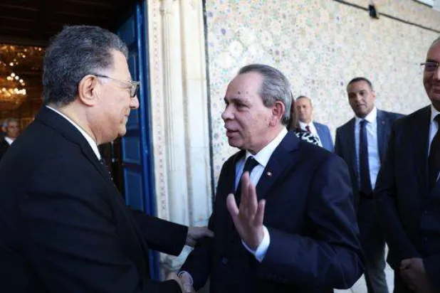 بودربالة في استقبال الحشاني (موقع البرلمان التونسي)