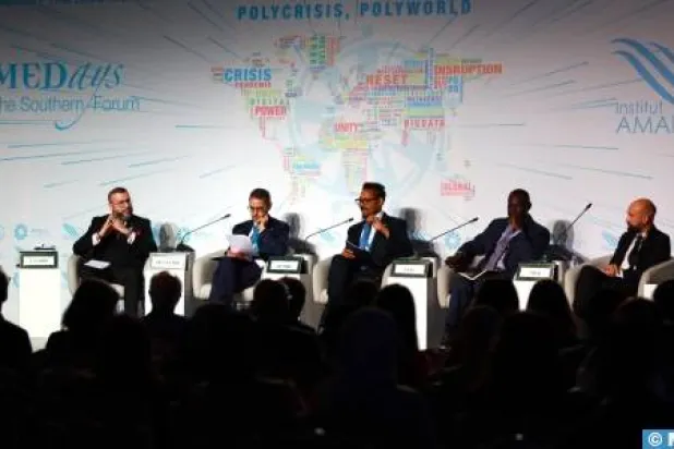  
جانب من جلسات منتدى «ميدايز 2023» في طنجة (ماب)