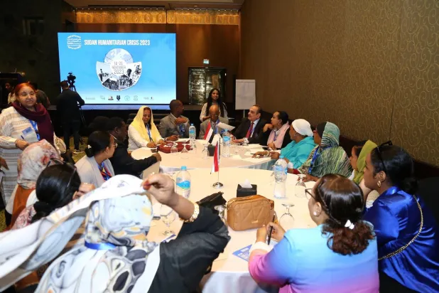 Kahire'de düzenlenen Sudan konferansında insan hakları çalışmaları için güvenli koridorlar talep ediliyor