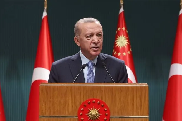 إردوغان متحدثاً في رسالة مصورة إلى القمة الدولية للاتصالات الاستراتيجية في إسطنبول الجمعة (الرئاسة التركية)