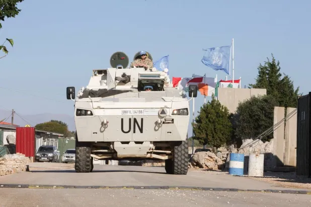 UNIFIL patrol in South Lebanon near the border with Israel (Reuters)