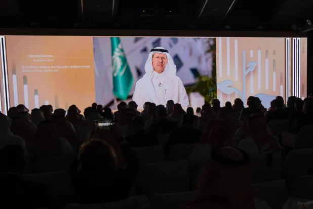 وزير الطاقة في كلمة له في افتتاح منتدى «مبادرة السعودية الخضراء» (موقع وزارة الطاقة على «إكس»)