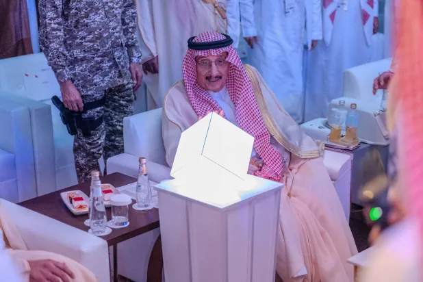 أمير منطقة جازان خلال تدشين المشاريع الرأسمالية (الشرق الأوسط)