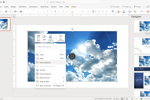 «مايكروسوفت» تطور «PowerPoint» للويب لدعم إضافة الفيديوهات مع الترجمة المغلقة (الشرق الأوسط)